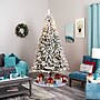 Nearly Natural 8-ft Flocked Rock Springs Spruce Artificial Christmas Tree with 500 Clear LED Lights (T1754)~#|#~2783196C-2138-43F9-B58149926E22751E_sc7