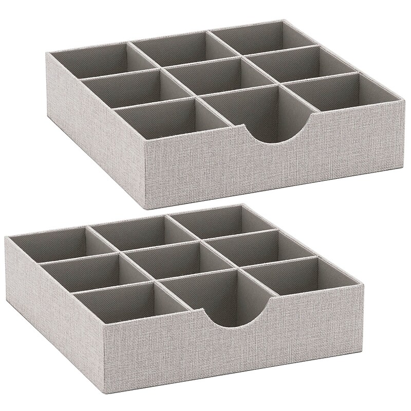 Household Essentials Drawer Organizer Tray, 9 Square Compartment (7476-1) image 1