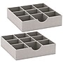 Household Essentials Drawer Organizer Tray, 9 Square Compartment (7476-1)~#|#~278CACF8-598E-425F-A13B4CAF35076E35_sc7