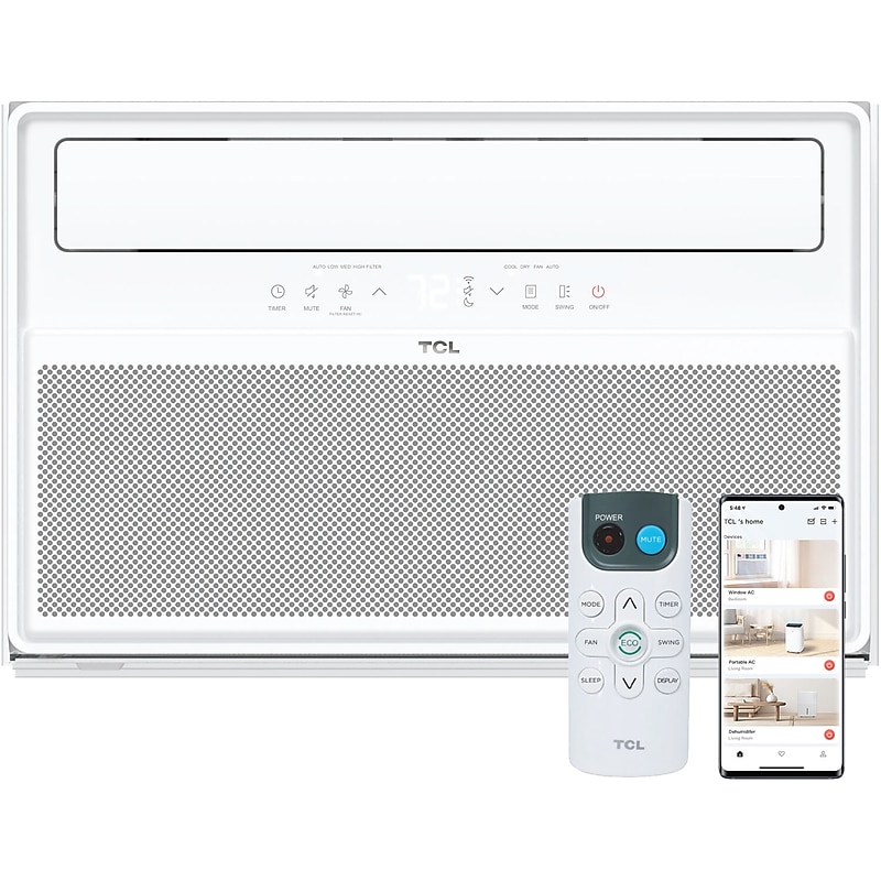 TCL Q-Series 115-Volt 12,000 BTU  Window Air Conditioner with Remote, WiFi Enabled, White (H12W4KWH) image 1