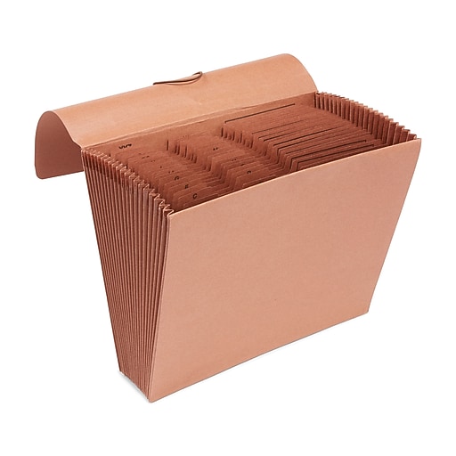 Staples Expanding File, A-Z Index, Letter Size, 21-Pockets, Brown