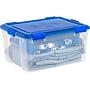 Iris WeatherPro 62.4 Qt. Latch Lid Storage Bin, Clear/Blue (500203)~#|#~27A2971B-3984-41FE-92FC084616D9938C_sc7