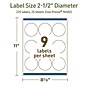 Avery Dissolvable Circle Multipurpose Labels, 2.5" Dia., Off-white, 225/Pack (94502)~#|#~27A2CF8D-5A25-40A6-8835C4FD7B56ABD8_sc7