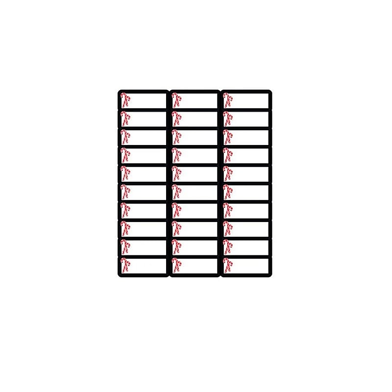 Great Papers Candy Cane Christmas Address Label, White/Red/Black, 120/Pack (2021101) image 1