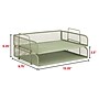 Staples Metal Mesh Side Loading Stackable Letter Tray, Letter Size, Sage Green, 2/Pack (ST63839)~#|#~27A6D7B9-75F0-4580-BF78D92653A49F83_sc7