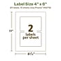Avery EcoFriendly Laser/Inkjet Rectangle Multipurpose Labels, 4" x 6", White, 20/Pack (94278)~#|#~27A7C0A2-06A1-4316-B6AABB0AF58C59EF_sc7