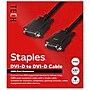 Staples TECH 6.5 ft. DVI-D to DVI-D Cable, Male to Male, Black (ST62473)~#|#~27AE670D-7CC0-4E27-AE49FC40DFAA0699_sc7