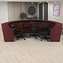 Regency Marque 144"W Curved Reception Desk Workstation, Mahogany (77293MH)~#|#~27B7B8BE-CB36-4642-A6997ABE3C2BE970_sc7