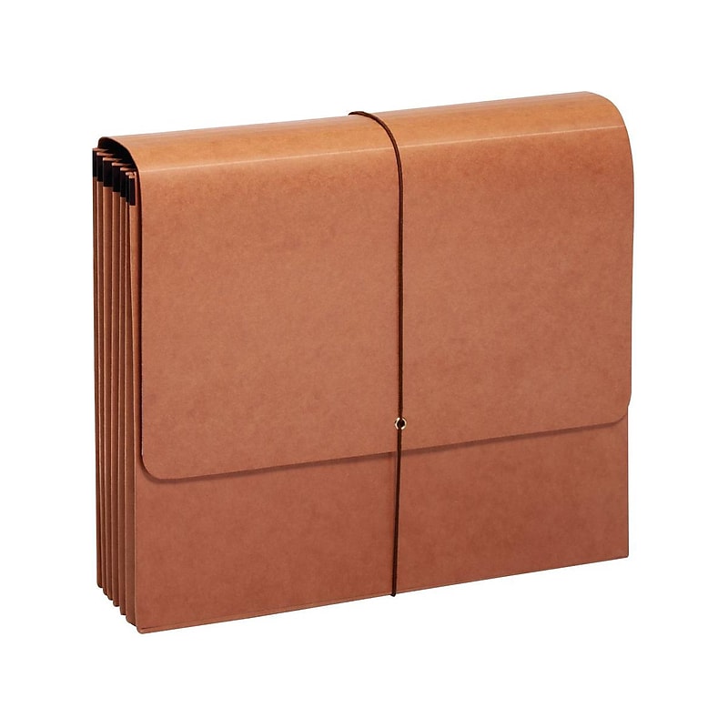 Pendaflex Moisture Resistant Reinforced Expanding Wallet with Flap & Cord Closure, Letter Size, Brown, 10/Box (1073G-OX) image 1