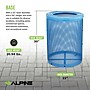Alpine Industries 4460 Series Steel Mesh Outdoor Trash Can with Liner, 36 Gallon, Blue (ALP4460-01-BLU)~#|#~27C2E42B-3D29-46BA-BB38CB3CF06A87D1_sc7