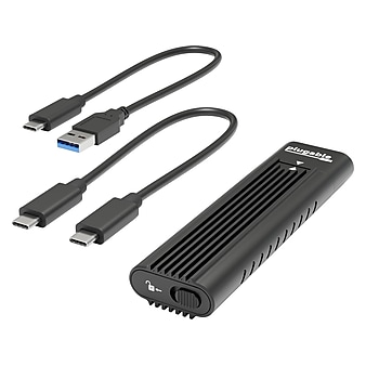 Plugable M.2 USB 3.1 NVMe External Hard Drive Enclosure, SSD, Black (USBC-NVME)