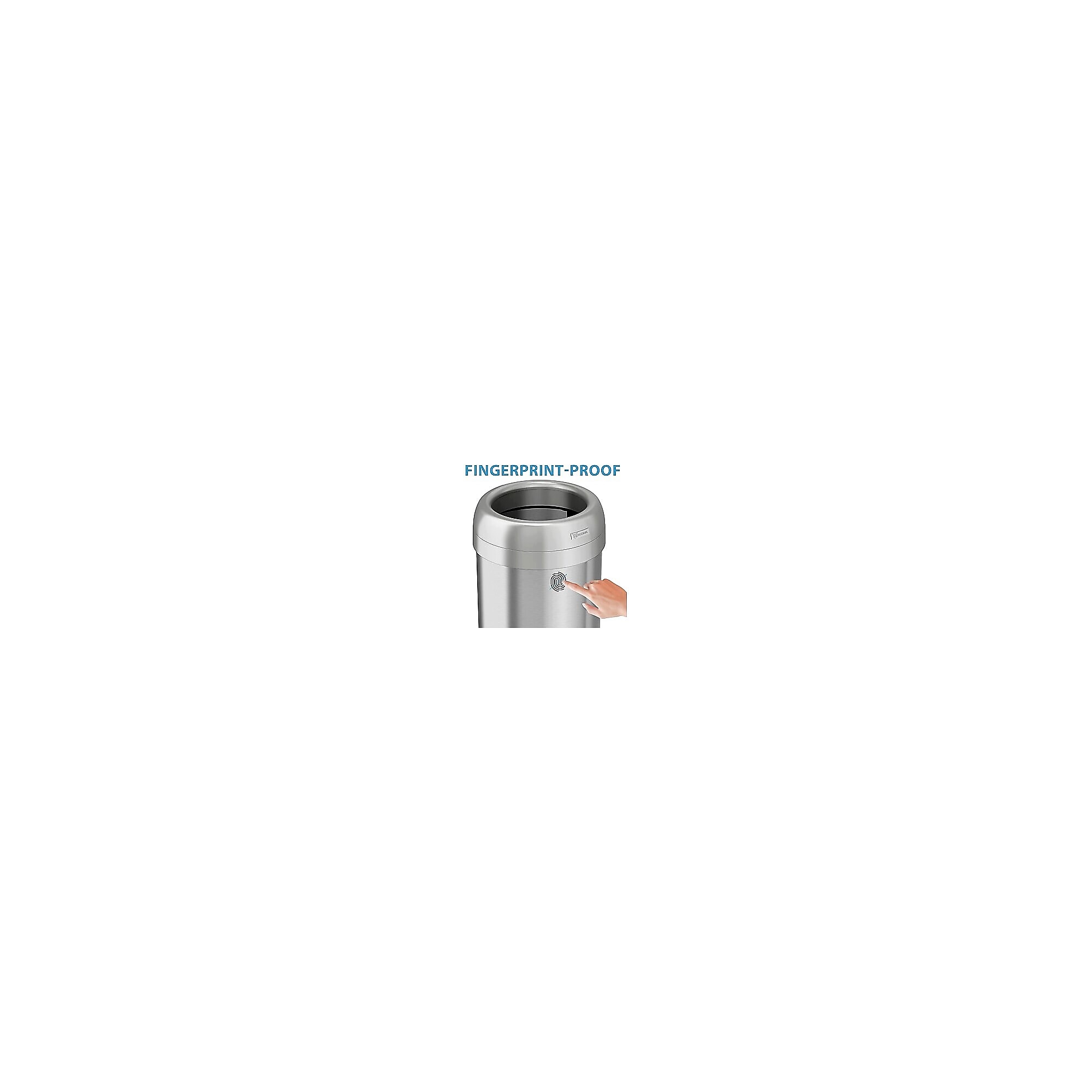 HLS Commercial Stainless Steel Trash Can with Open Lid, 13-Gallon, Silver (HLS13STR) Sansujyuku sansujyuku.com