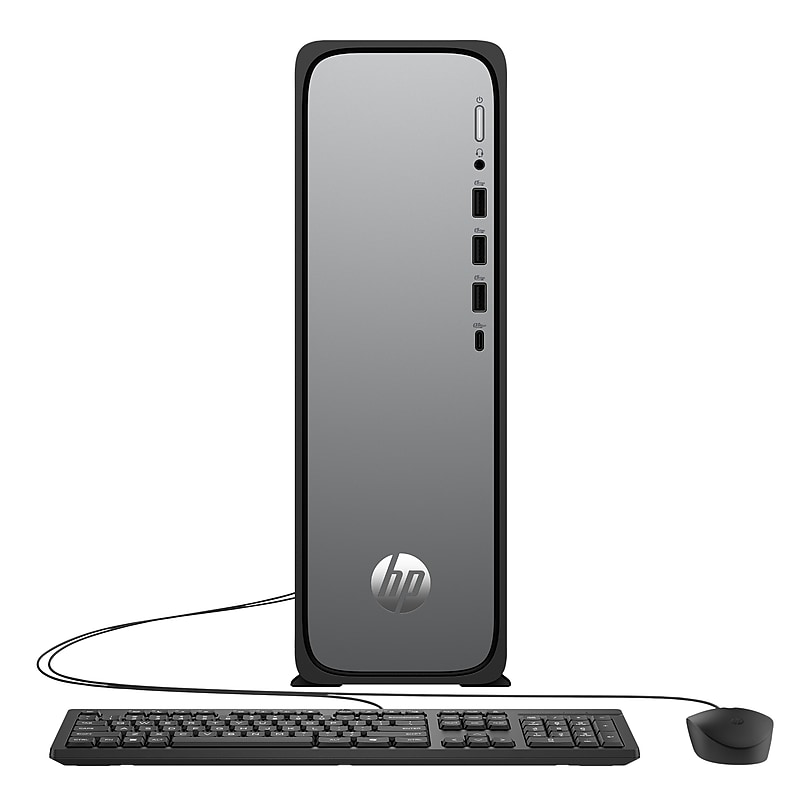 HP OmniDesk Slim Desktop Computer, Intel Core i3-14100, 8GB RAM,  256GB SSD, Windows 11 Home, Mouse/Keyboard Included image 1
