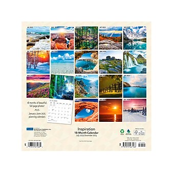2023-2024 Plato Inspiration 12" x 12" Academic & Calendar Monthly Wall Calendar (9781975467166)