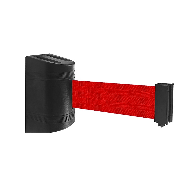 WallPro 300 Wall-Mountable 10' Retractable Belt Barrier, Red (WP300B-RD100) image 1