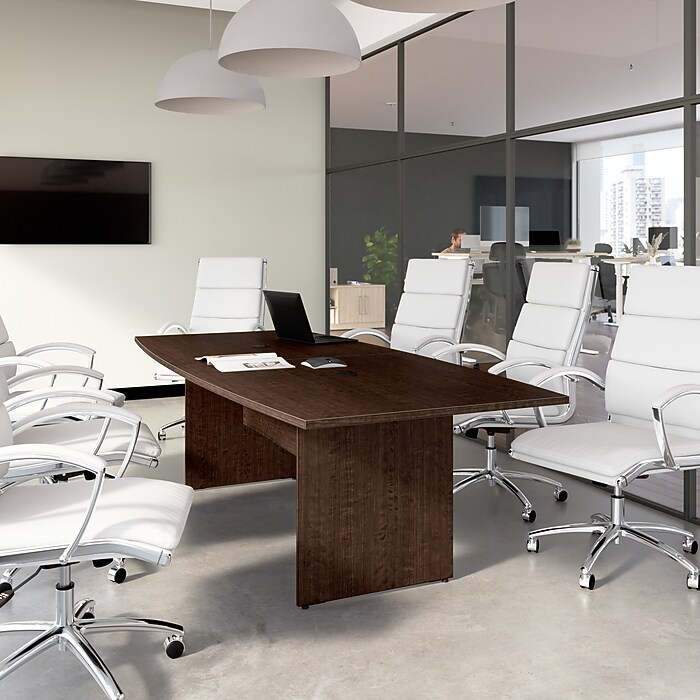 Bush Business Furniture 96W x 42D Boat Shaped Conference Table