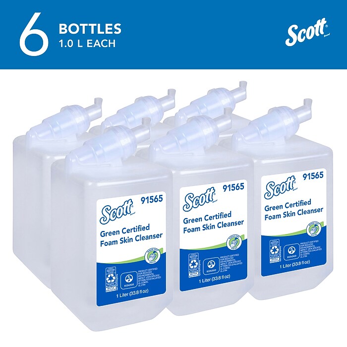 Scott Foaming Hand Soap Refill, 1 Liter, 6/Carton (91565) | Staples