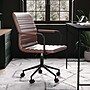 Martha Stewart Taytum Faux Leather Swivel Office Chair, Saddle Brown/Oil Rubbed Bronze (CH142370BRBK)~#|#~27DB8F7B-B814-4280-B8A399930062588C_sc7