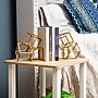 Mind Reader Geometric Cube Metal Book Ends, 6", Gold (BLOCKS2-GLD)~#|#~27E6B54A-B0D1-4A71-98CBF4DF39455525_sc7