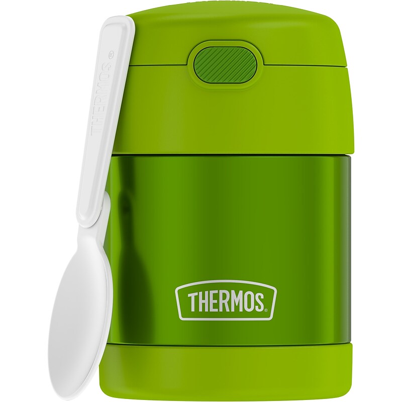 Thermos FUNtainer Kids Stainless Steel Insulated Food Jar, Lime, 10 oz. (EAF3100LM6) image 1