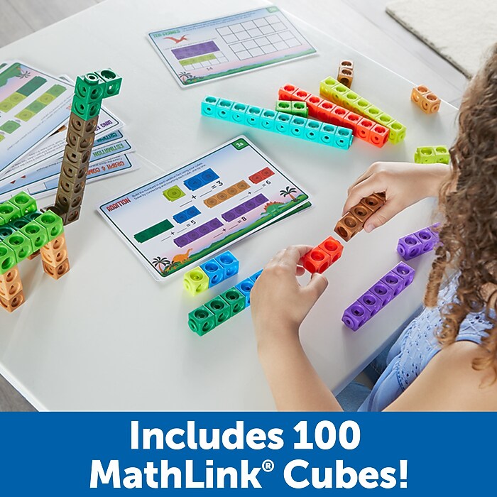 Learning Resources MathLink Cubes Kindergarten Math Activity Set