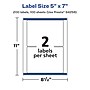 Avery Laser/Inkjet Rectangle Multipurpose Labels, 7"  x 5", Glossy White, 200/Box (94258)~#|#~27F5ECD5-5F97-40CD-A4E4979005A77110_sc7