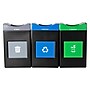 Commercial Zone Avante Series Polyethylene Triple-Stream Trash, Recycling and Compost Center, 90 Gallon, Black (787307MSA)~#|#~27FC1147-799C-4267-ABBADD0A387DAFC8_sc7