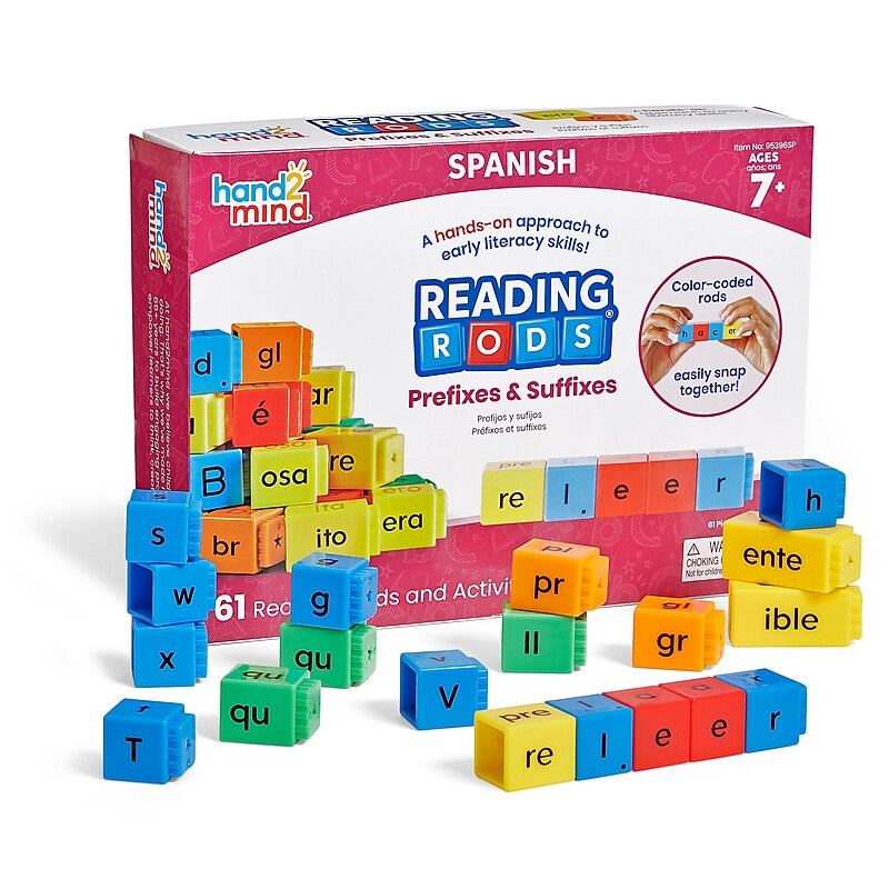 hand2mind Reading Rods in Spanish Prefixes & Suffixes (95396SP) image 1