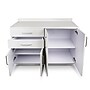 Viva Comfort 36'' H x 48" Exam Room Medical Cabinet with 24" Right Side Desk, 4 Doors, 2 Drawers, Gray (902-48NS-GRY-AO)~#|#~2801C11D-DF8A-4248-8E2D803CA1E99528_sc7