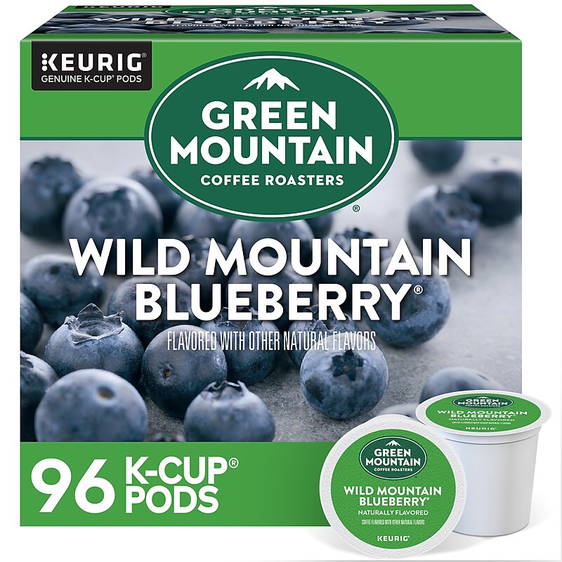 Green Mountain Wild Mountain Blueberry Coffee Keurig® K-Cup® Pods, Light Roast, 96/Carton (67832) image 1
