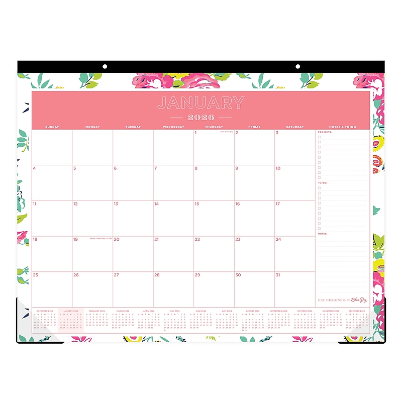 2026 Day Designer for Blue Sky Peyton 22" x 17" Monthly Desk Calendar (103631-26) image 1