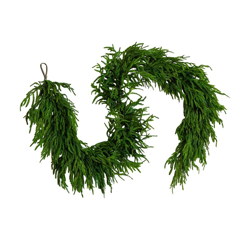 Nearly Natural Artificial Real Touch Norfolk Island Pine Garland, 8' (W1395) image 1