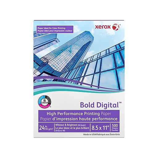 Xerox Bold Digital 8.5” x 11” Printer Paper, 24 lbs., 98