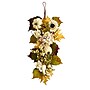 Nearly Natural 33" Fall Sunflower, Hydrangea and White Pumpkin Artificial Autumn Teardrop (W1241)~#|#~280DA7FD-8497-43EA-A72514108EF3F306_sc7