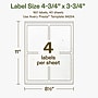 Avery Hemp Rectangle Laser/Inkjet Multipurpose Labels, 4-3/4" x 3-3/4", Off-White (160/Box)~#|#~280E0CD4-51A2-45B5-859A3FB8E54AD2AD_sc7