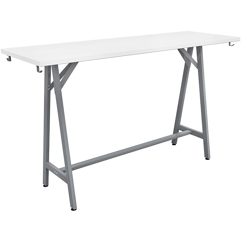 Safco Spark Teaming Table, 24" x 72", Designer White (SPK7224SLDSWT) image 1