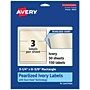 Avery Pearlized Ivory Rectangle Multipurpose Labels, 3-1/4" x 8-3/8", Ivory, 150/Box (94251)~#|#~2824E1CA-492B-467E-9E8F0C50C00E9E9B_sc7