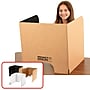 Classroom Products Foldable Cardboard Freestanding Privacy Shield, 20"H x 20"W, Black/Kraft, 20/Box (2020 BK)~#|#~2825CC34-C716-4A0D-8F246114EABF9EB3_sc7
