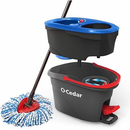 onp O-Cedar EasyWring RinseClean Spin Mop & Bucket, Multicolored
