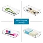 iDESIGN 6-Piece Plastic Drawer Organizer, Clear (28985M6)~#|#~28286E6C-CA6A-45F6-9AE1558CDF40703D_sc7