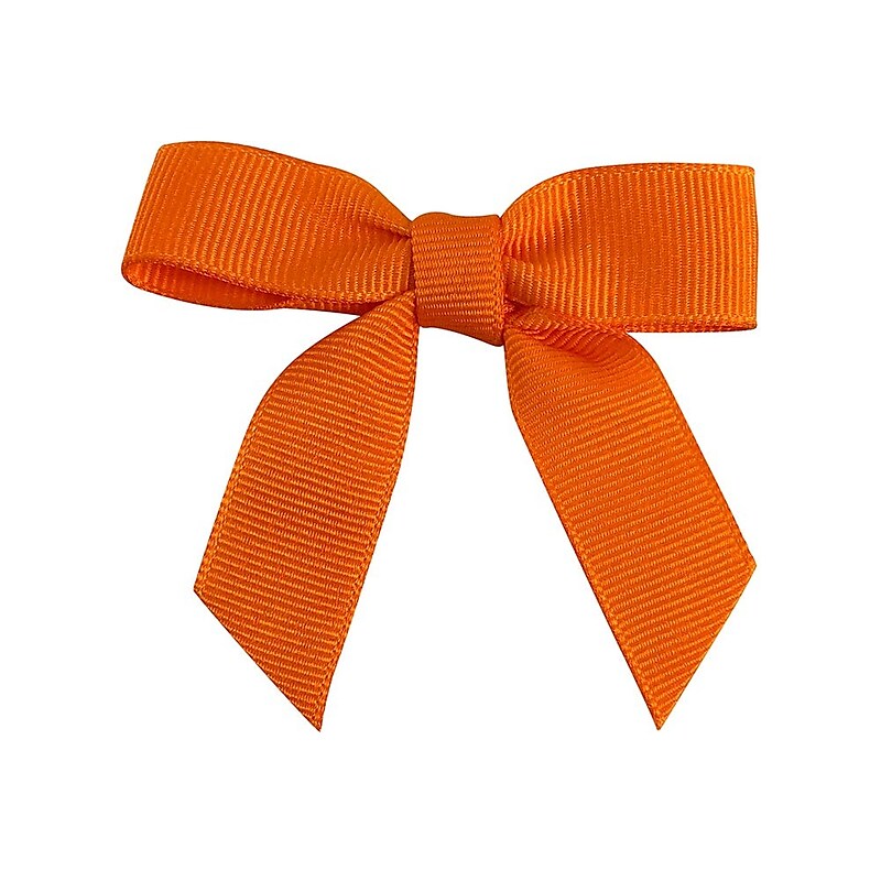 JAM Paper Grosgrain Bows, Orange Grosgrain, 100/pack (52640349275) image 1