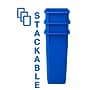 Alpine Industries Polypropylene Recycling Bin, 23 Gallon, Blue (477-R-BLU-PKG3)~#|#~282E2583-A586-452C-B816D5BBF884383C_sc7
