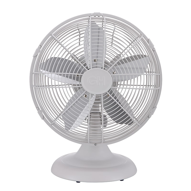 Good Housekeeping Oscillating Desk Fan, 3 speed, White (92602) image 1