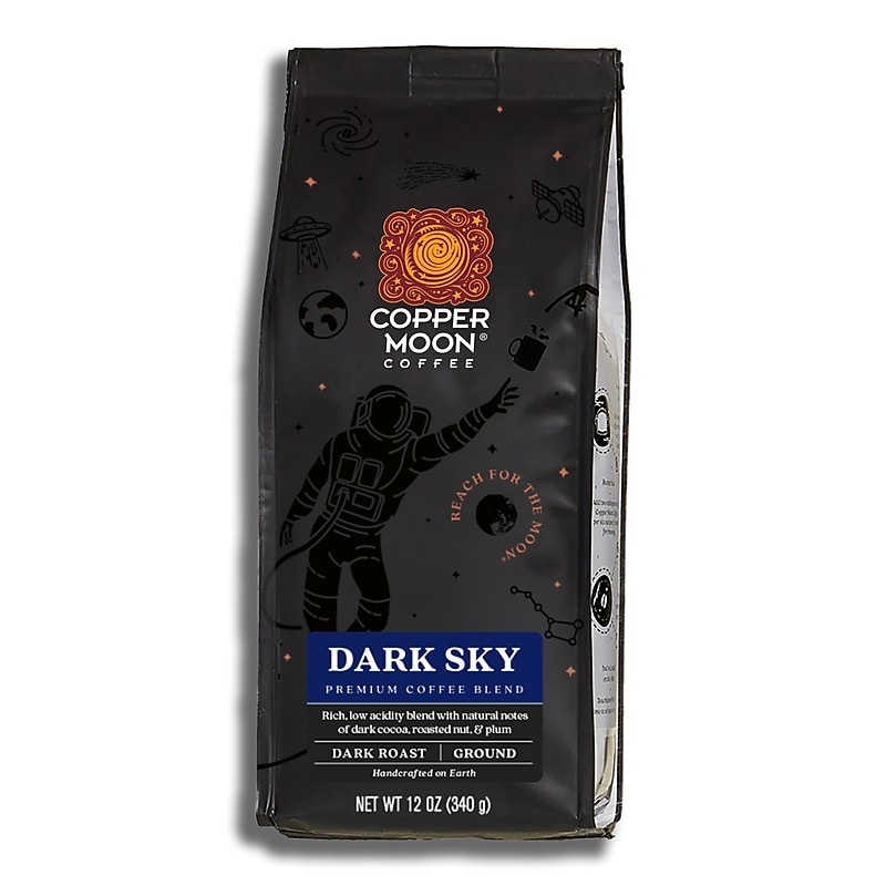 Copper Moon Dark Sky Ground Coffee, Dark Roast, 12 oz. (205335) image 1