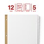 Staples Print & Apply Label Dividers, 12 Tabs, White, 5 Sets (ST63055) ~#|#~28319D61-1562-47E4-9A43C34526DCA75D_sc7