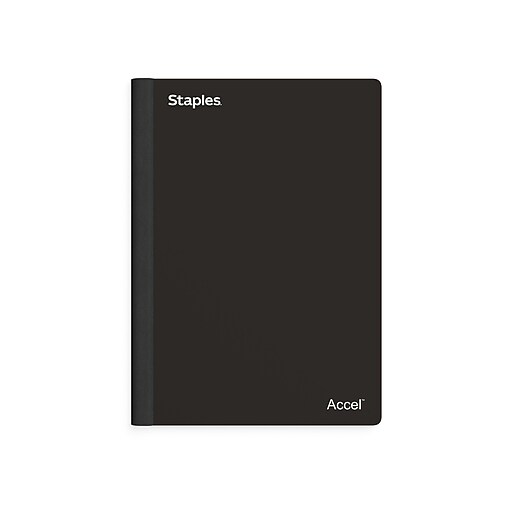 Staples Premium 2Subject Notebook, 6" x 9.5", College Ruled, 100