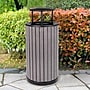Alpine Industries Steel Outdoor Trash Can with Rain Bonnet Lid, 32 Gallon, Gray (ALP4400-01-GRY-RB)~#|#~28401D04-52E7-473A-9155A4558854EA86_sc7