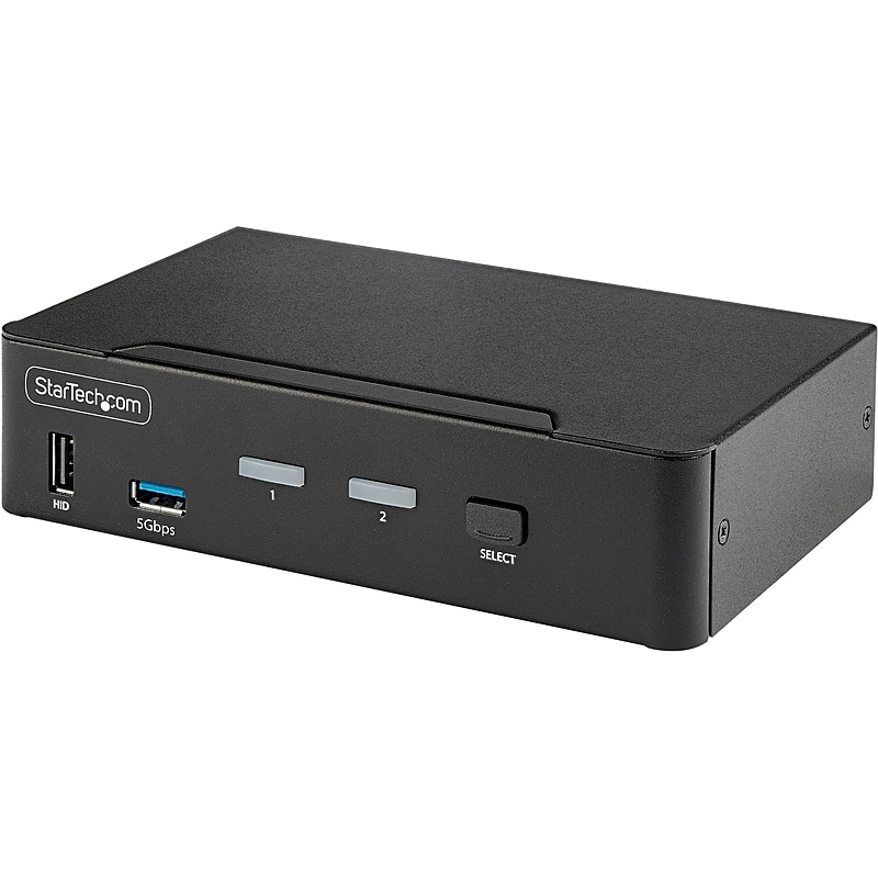 StarTech D86A2-2-PORT-8K-KVM USB DisplayPort 2-Port KVM Switch image 1