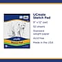 Pacon UCreate 9" x 12" Tape Bound Sketch Pad, 50 Sheets/Pad (4746)~#|#~2846E72E-366C-4A97-A7231A149E2EED68_sc7