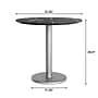 Flash Furniture TopGuard 31.25" Round Wood Dining Table with Round Base, Black Faux Marble/Silver Base (STRD31BMATR18S)~#|#~284E5470-B00D-4154-BB99418004C3CEED_sc7